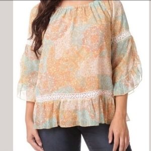 Multiples Spring summer Crochet accent top